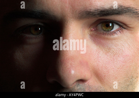 Close up of a young man`s eyes Stock Photo